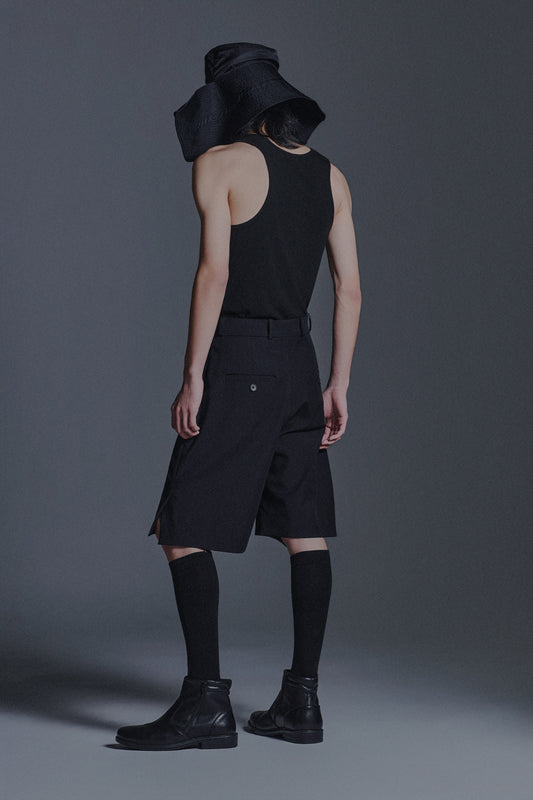 WOOL-BLEND BOOMERANG SHORTS