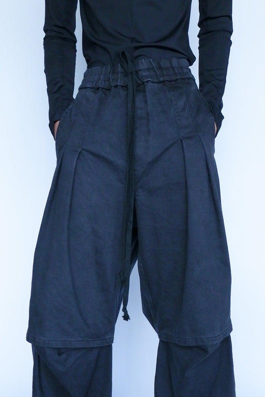 WIDE CUT DENIM TROUSERS