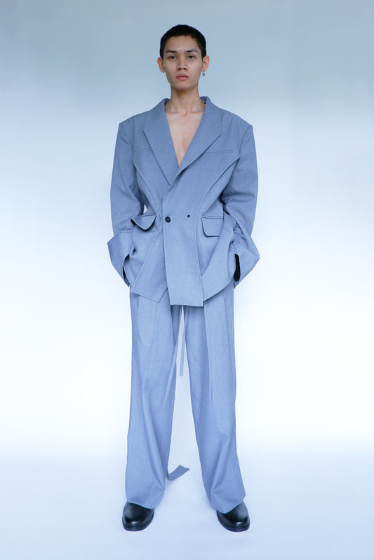 OVERSIZED EXPOSED STRUCTURED TAILORED JACKET