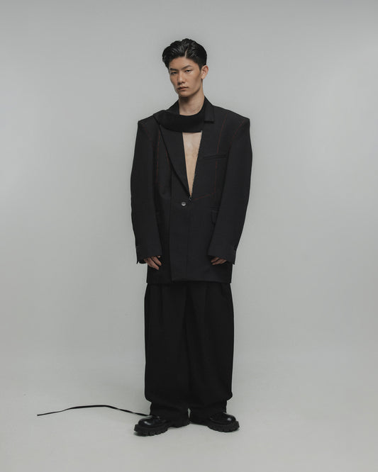 SIMPLIFIED TORN BLAZER