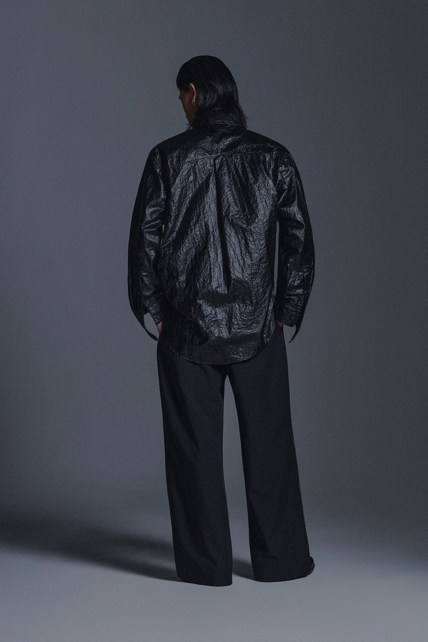 WRINKLED TWISTED L/S SHIRT