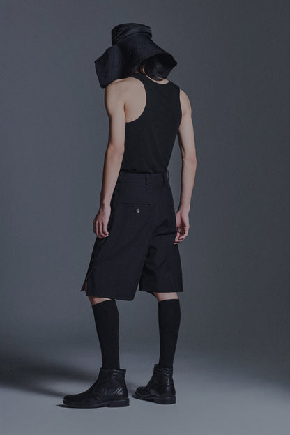 WOOL-BLEND BOOMERANG SHORTS