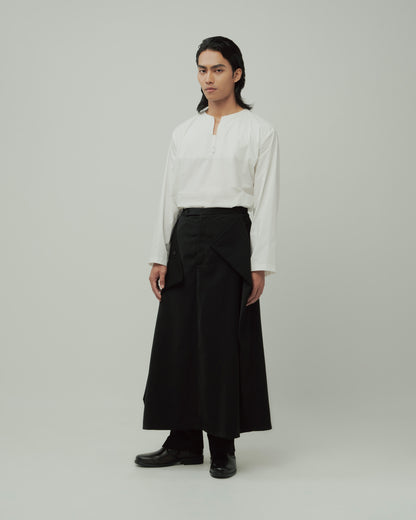 WIDE PANELLED SKIRT