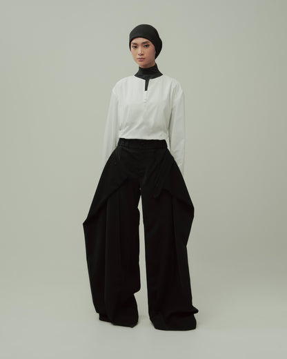 WIDE PANELLED TROUSERS