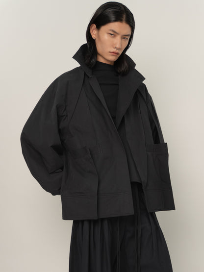 PINCHED BOMBER (BLACK)