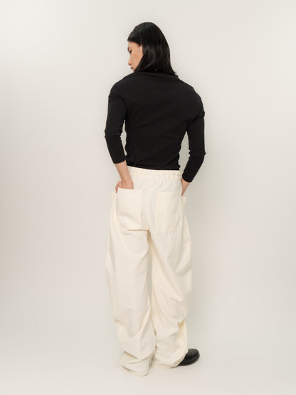 PINCHED POCKET TROUSERS (BONE)