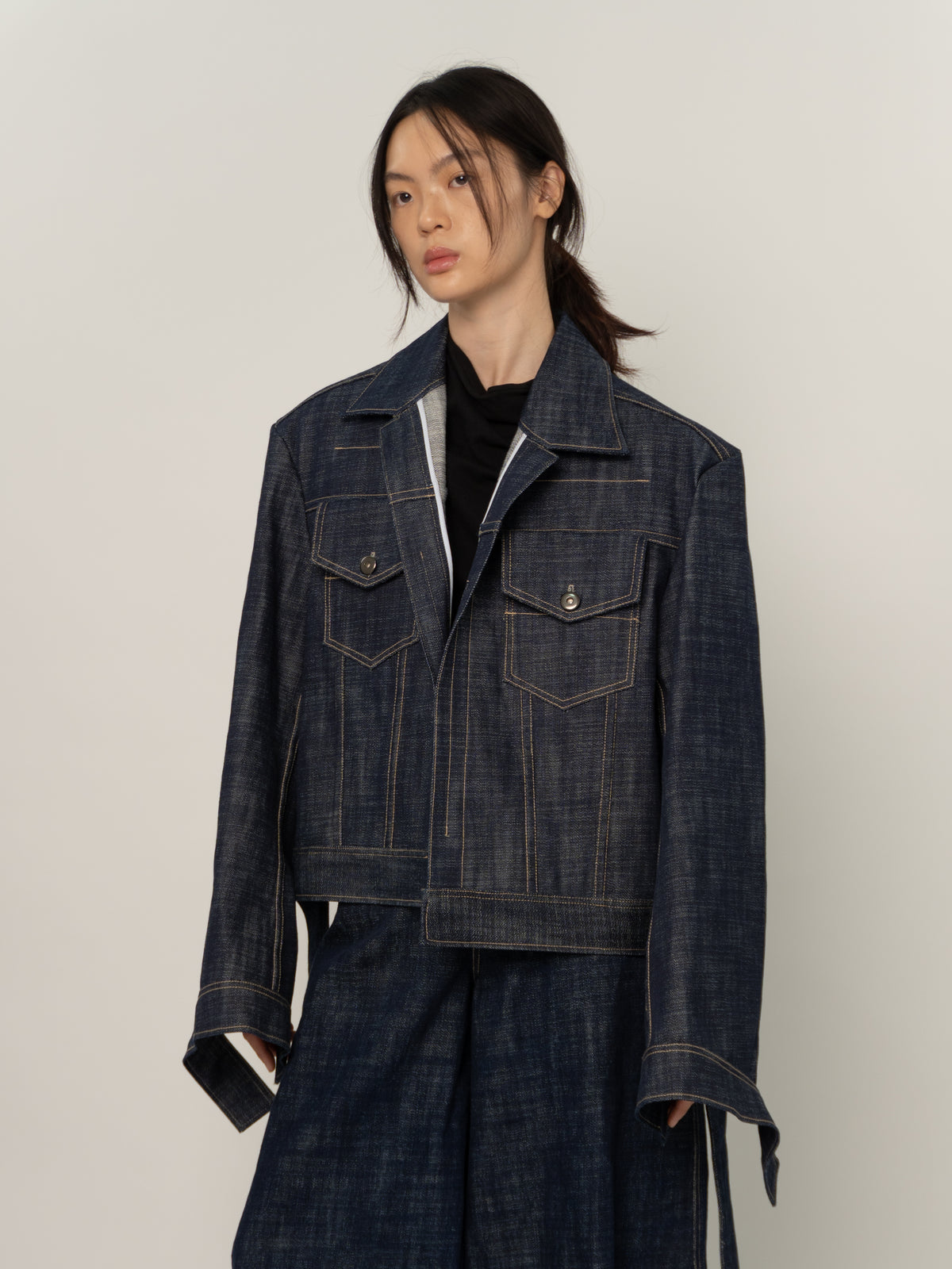 CROPPED DENIM JACKET (INDIGO)