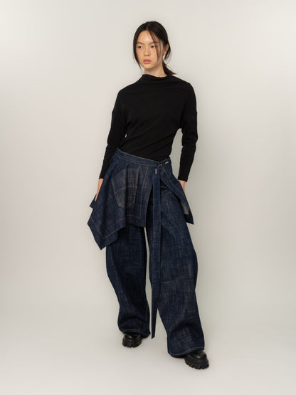 DENIM APRON SKIRT