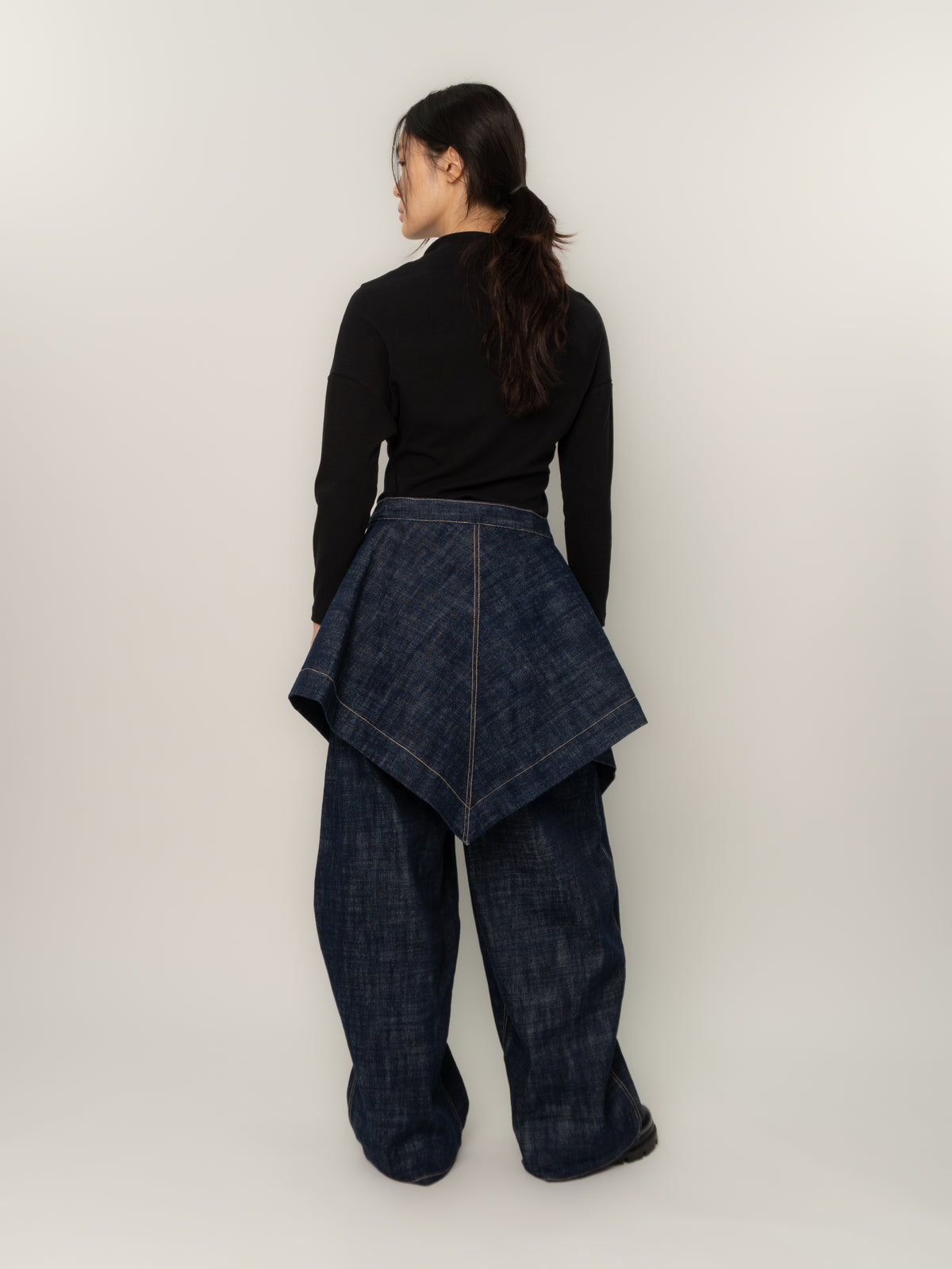 DENIM APRON SKIRT