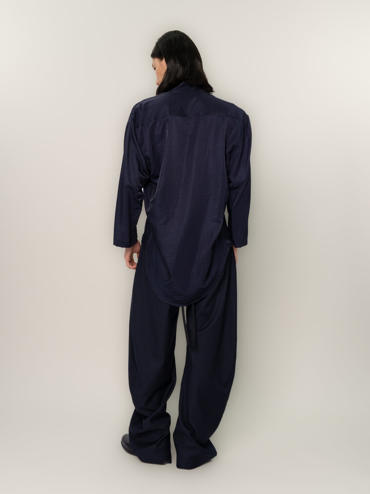 SHIFTED OPEN FRONT SHIRT (NAVY)