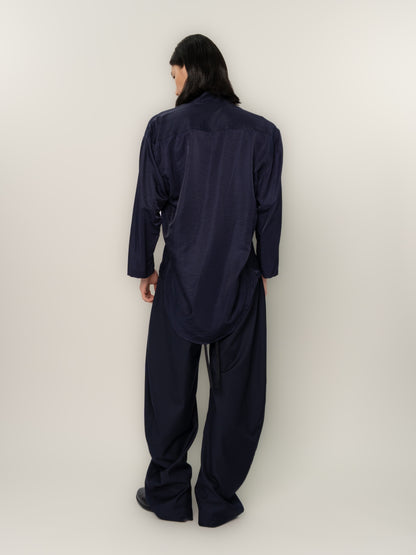 SHIFTED OPEN FRONT SHIRT (NAVY)