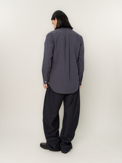 BUTTON DOWN RAGLAN SHIRT (NAVY)
