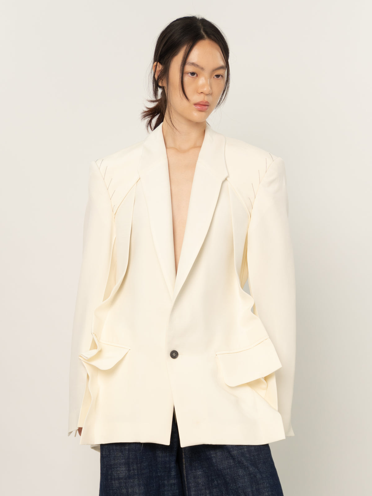 PINCHED BLAZER (BONE)