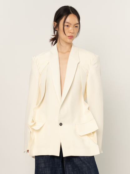 PINCHED BLAZER (BONE)