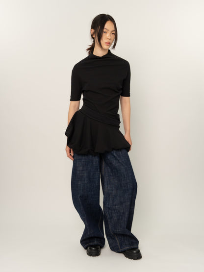 TWISTED KNIT DRESS (BLACK)