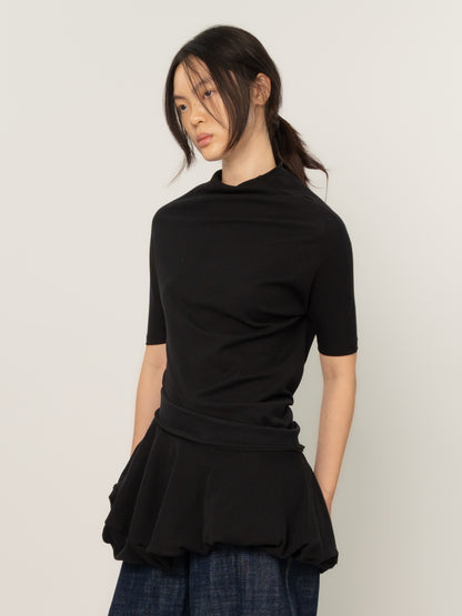 TWISTED KNIT DRESS (BLACK)