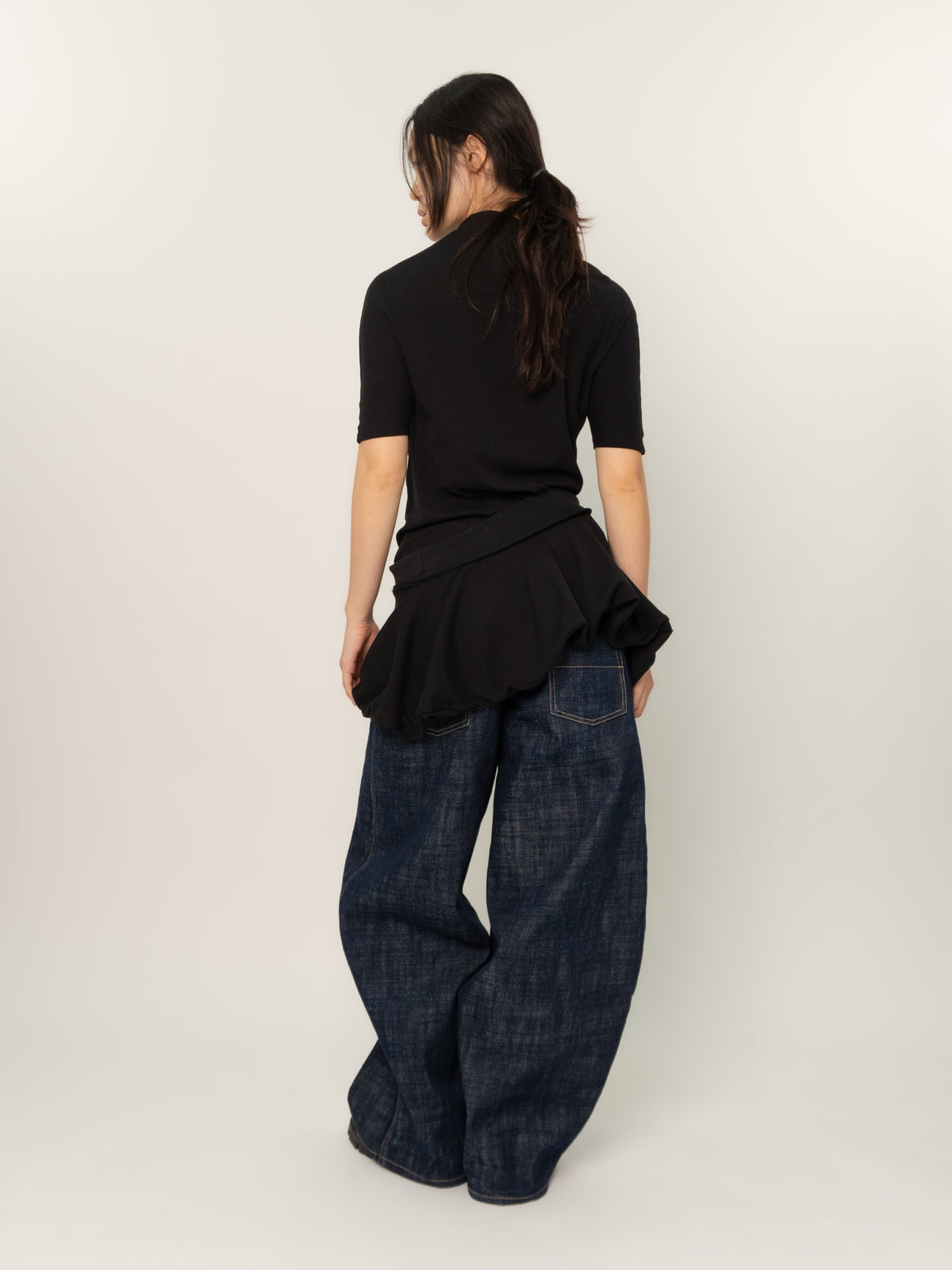 TWISTED KNIT DRESS (BLACK)