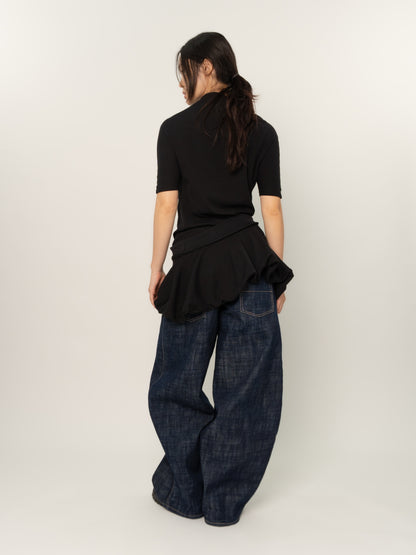 TWISTED KNIT DRESS (BLACK)