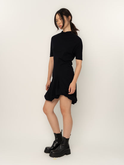 TWISTED KNIT DRESS (BLACK)