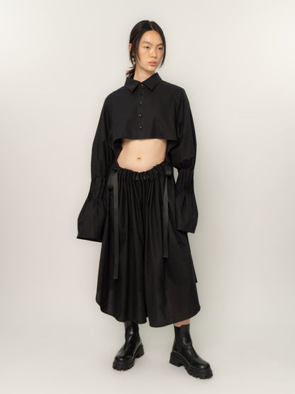 TWO-WAY SHIRT DRESS (BLACK)