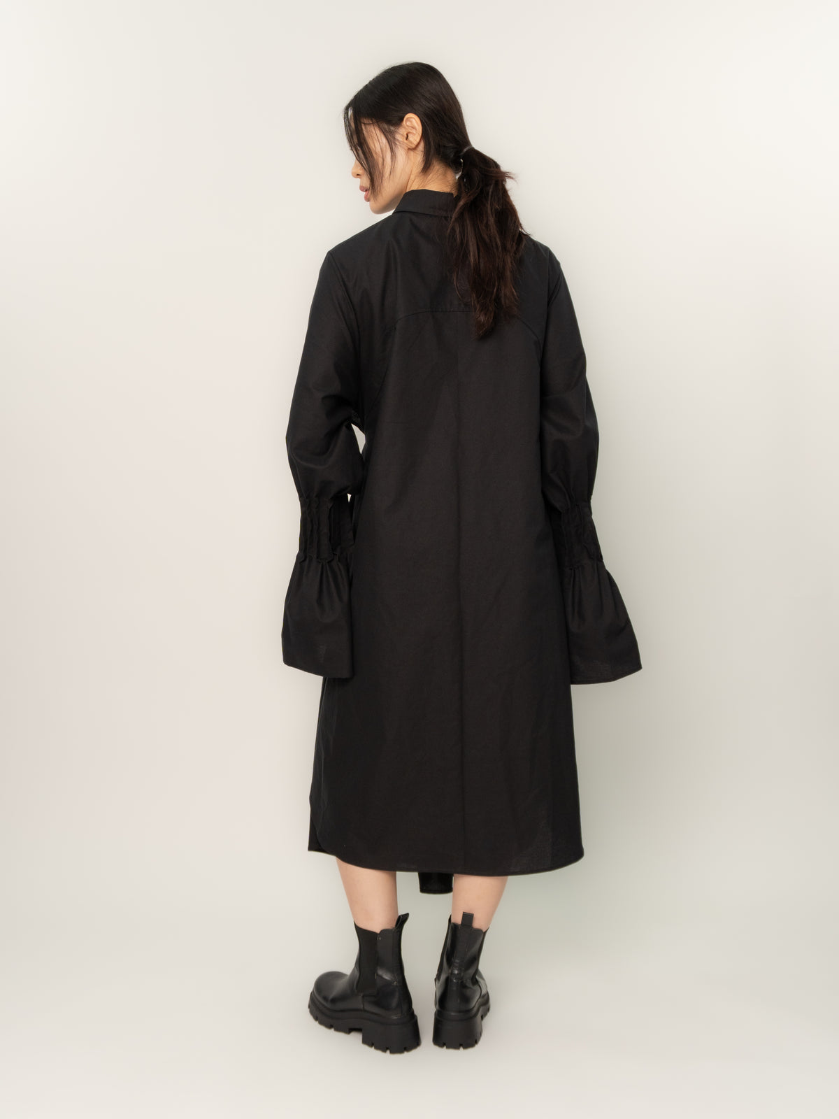 TWO-WAY SHIRT DRESS (BLACK)