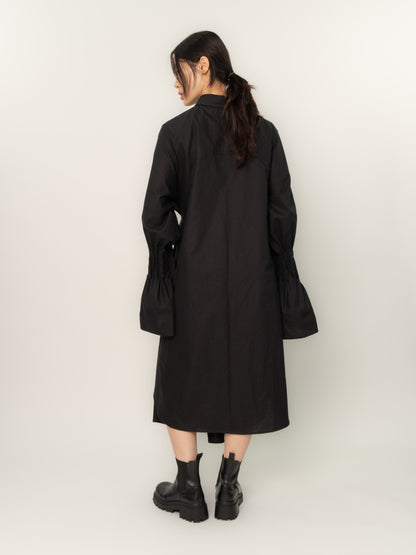 TWO-WAY SHIRT DRESS (BLACK)