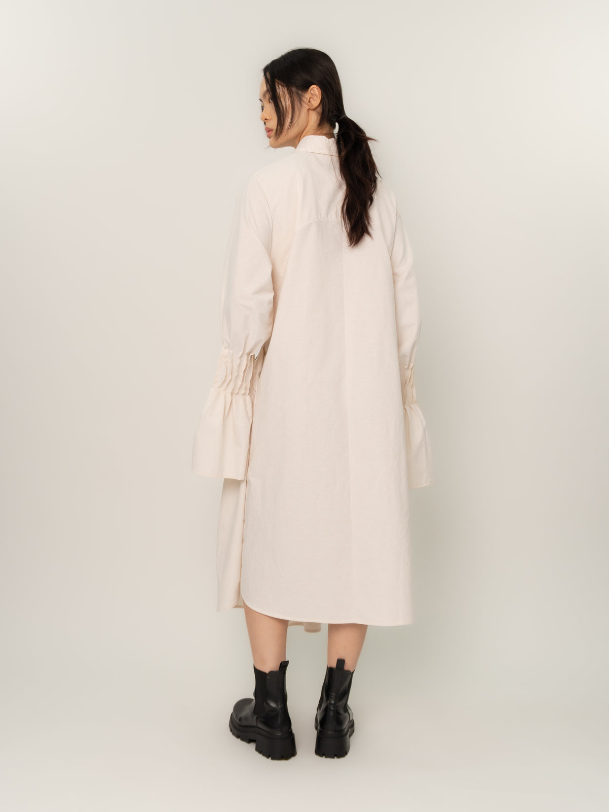 TWO-WAY SHIRT DRESS (BONE)