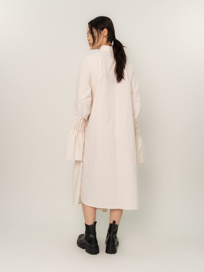 TWO-WAY SHIRT DRESS (BONE)