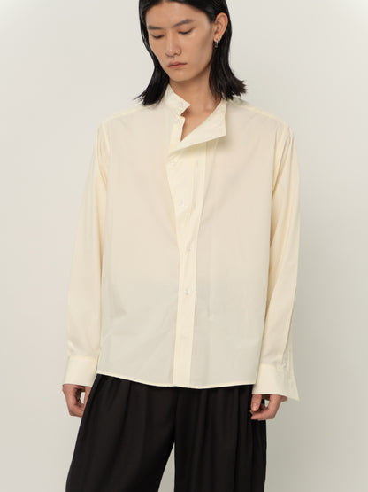 WIDE PLACKET L/S SHIRT (BONE)