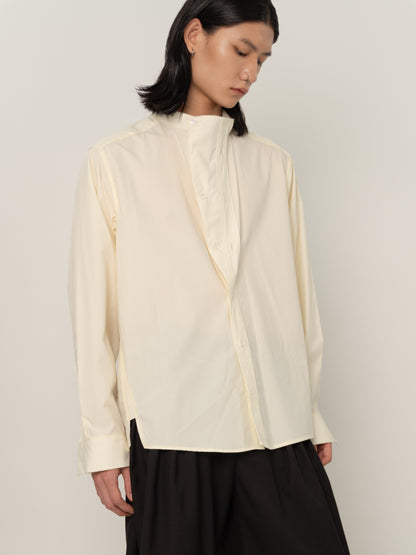 WIDE PLACKET L/S SHIRT (BONE)