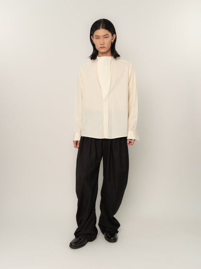 WIDE PLACKET L/S SHIRT (BONE)