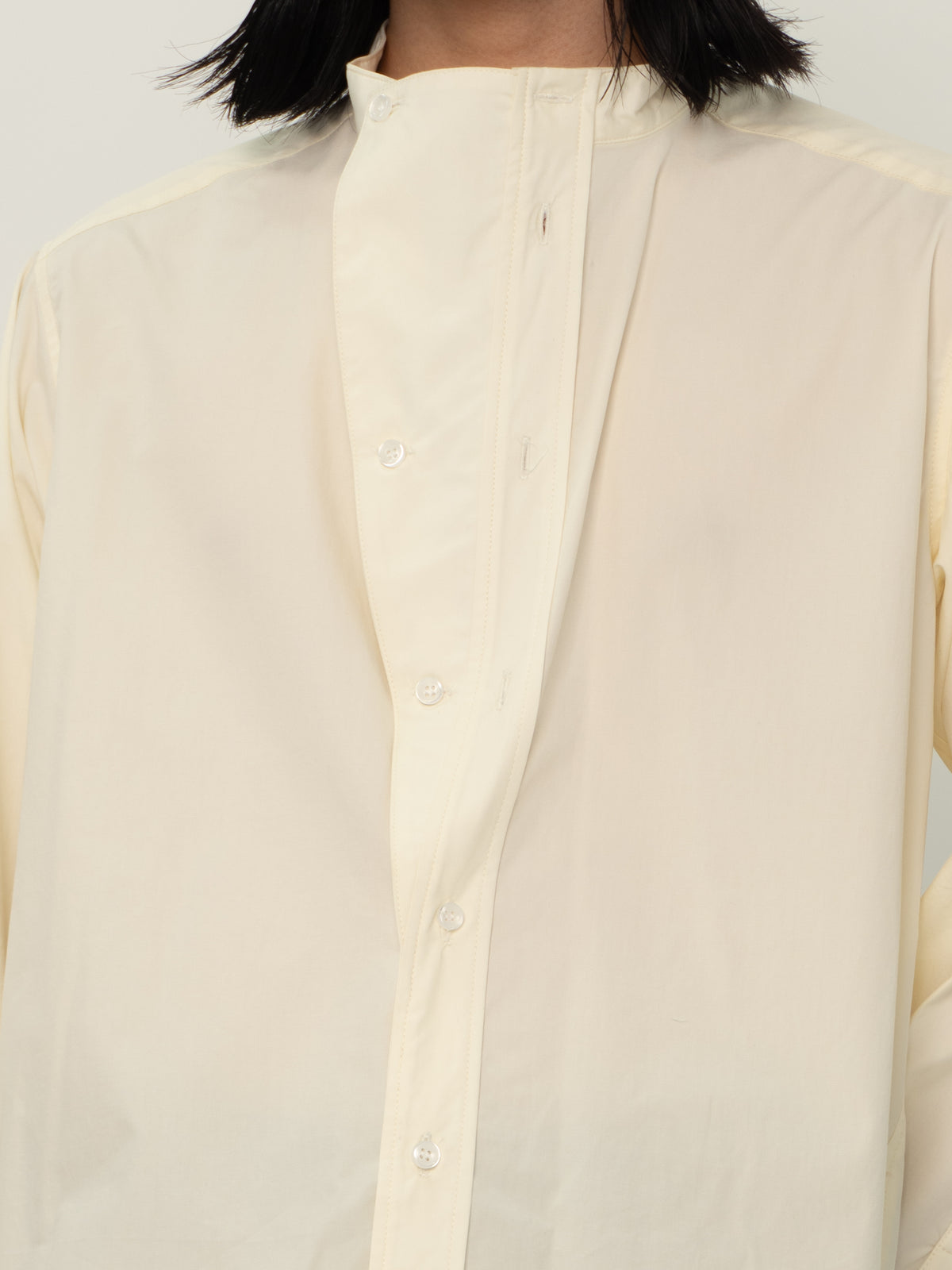 WIDE PLACKET L/S SHIRT (BONE)