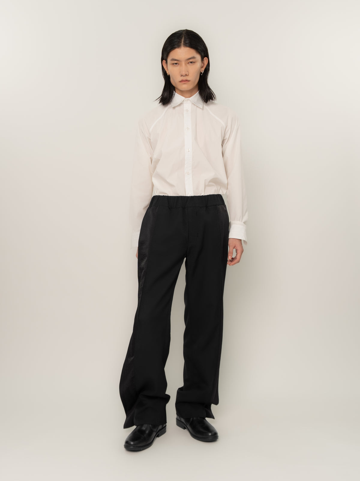 CASUAL TUXEDO TROUSERS (BLACK)