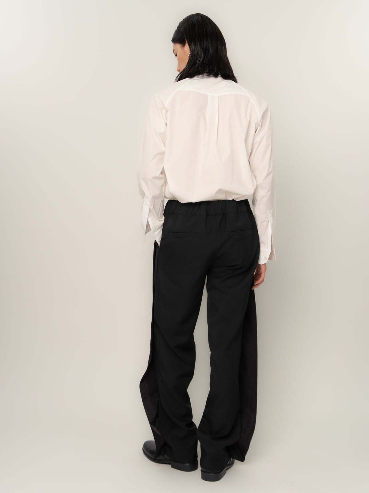 CASUAL TUXEDO TROUSERS (BLACK)