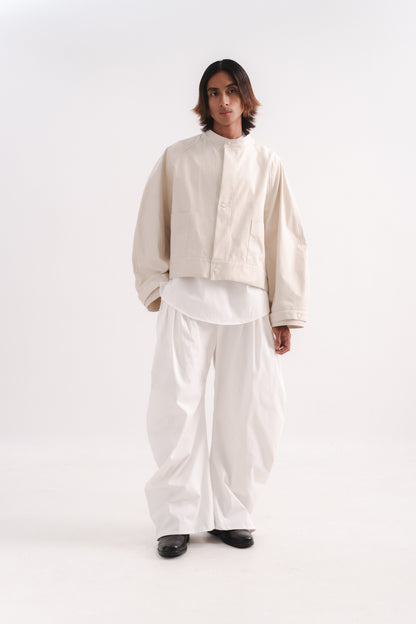 OVERSIZED PIQUÉ BOMBER