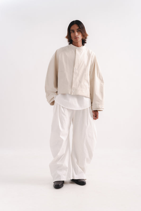 OVERSIZED PIQUÉ BOMBER