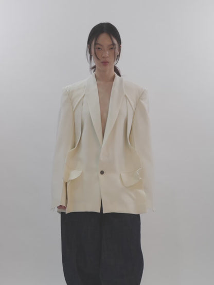 PINCHED BLAZER (BONE)
