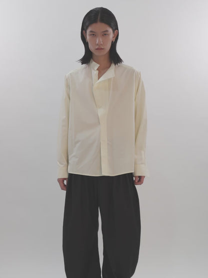 WIDE PLACKET L/S SHIRT (BONE)
