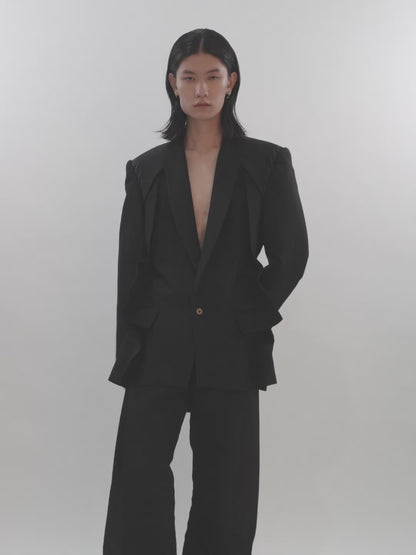 PINCHED BLAZER (BLACK)